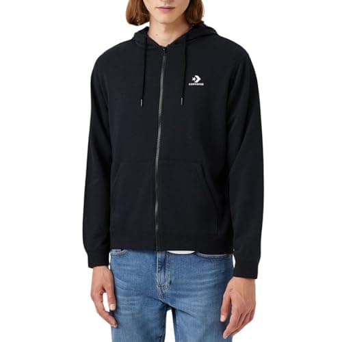 Image of Converse Go-To Chuck Patch Full Zip Hoodie Black Code 10023871-A01, black / white, M