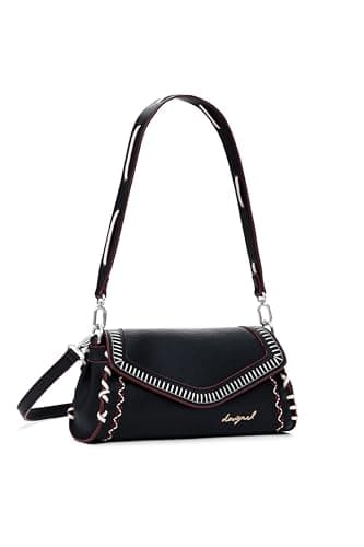 Image of Desigual cross body bag clutch Zarauz Manhattan Pespuntes Crossbody Bag Black