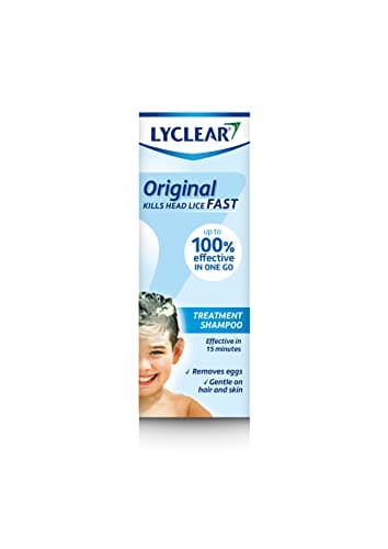 Image of Lyclear Original Shampoo Head Lice Treatment + Head Lice Comb – Kills Head Lice and Washes Hair – Effective in Just 15 Minutes – 200 ml Shampoo Format and Nit Comb
