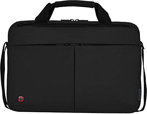 Image of Wenger Format 14 Briefcase, Laptop Bag Over Shoulder, Fits up to 14″ Laptop, up to 10″ Tablet, 5 l, Unisex, Ideal for Office Business Uni School, Black