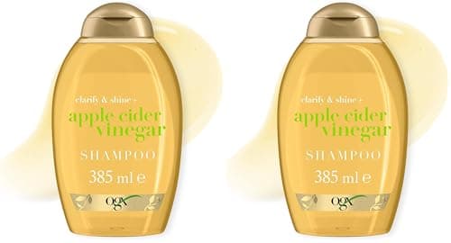 Image of OGX Apple Cider Vinegar Clarifying Shampoo for Oily and Greasy Hair, 385 ml (Pack of 2)