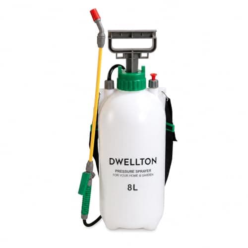 Image of UTTAM Pressure Sprayer for Gardening, Pump Action Garden Sprayer with Plastic Lance, Easy Use for Watering & Distributor of Plant Feed, Fertiliser, Weed Killer, Insecticides, Pesticides (8 Litre)