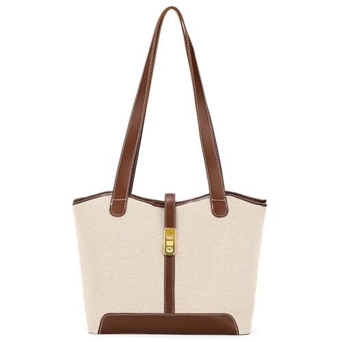 Image of SENDEFN Tote Bags for Women Large Shoulder Bag with Zipper and Locking Knob，Suitable for College School Work Travel Shopping