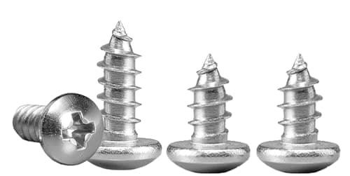 Image of M3×6mm Phillips Pan Head Wood Screws 304 Stainless Steel Self-Tapping Screws for Wood/Sheet-Metal/Plasterboard Full Thread(100pcs)