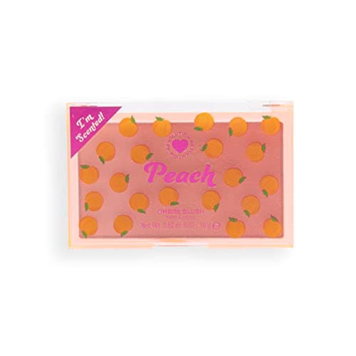 Image of I Heart Revolution Makeup Blush, Pressed Powder Blusher, Highly Pigmented, Vegan & Cruelty-Free, Peach Ombre, 15g