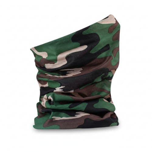 Image of The Tie Company Snood Balaclava Face Plain Neck Tube Paisley Scarf Travel Mouth Cover Motorcycle Cycling Mask Breathable - 3 Packs (Green Camo Snood)