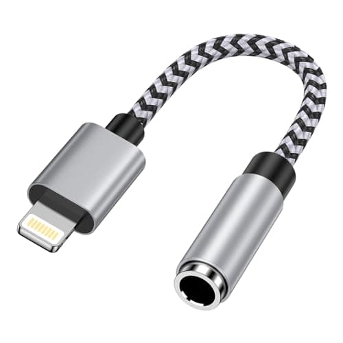 Image of Lightning to 3.5mm Headphone Jack Adapter, [MFi Certified] iPhone Headphone Jack Aux Adapter Dongle Audio Cable Earphone Converter Compatible with iPhone 14 Pro Max/14 Pro/14/13/12/11/SE/X/XS/XR/8