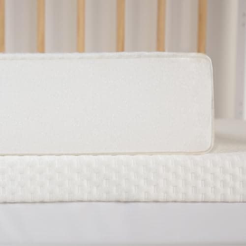 Image of CuddleCo Lullaby Hypo-Allergenic Firm Baby Cot Bed Mattress (140x70cm) - Waterproof and Breathable Mattress with a removable machine washable cover