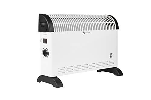 Image of PIFCO 2KW White Convector Heater - 3 Heat Settings, Free Standing Portable Electric Convector Heater - Fast & Quick heating, Safe and Reliable for Home, Office, Hotel UK Plug