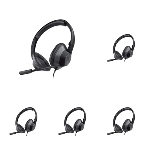 Image of CREATIVE HS-720 V2 USB Digital Audio On-ear Headset with Noise-cancelling Condenser Boom Mic, Inline Mute/Calls/Volume Control and Mic-monitoring Feature, Simple Plug-and-play for Video Calls