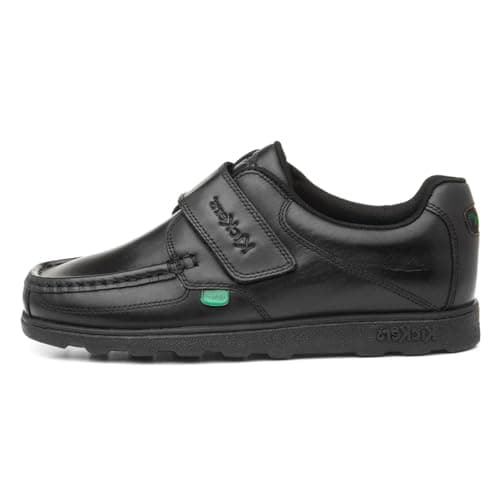 Image of Kickers Fragma Strap Kids Moc Toe Shoes Black 6 UK Child
