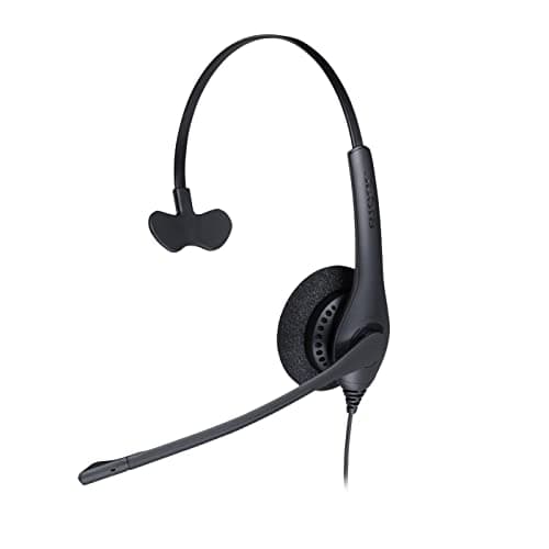 Image of Jabra Biz 1500 Quick Disconnect On-Ear Mono Headset - Corded Headphone with Noise-cancelling Microphone and Volume Spike Protection for Deskphones, Black