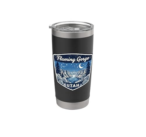Image of Flaming Gorge Utah National Park Scenic River Canyon Nature Stainless Steel Insulated Tumbler