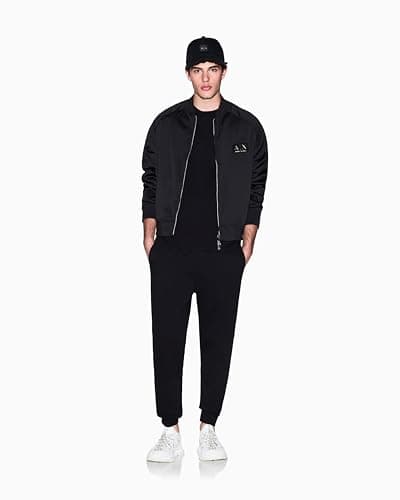 Image of Armani Exchange Men's Black and Gold Capsule, Patch Logo T-Shirt, M