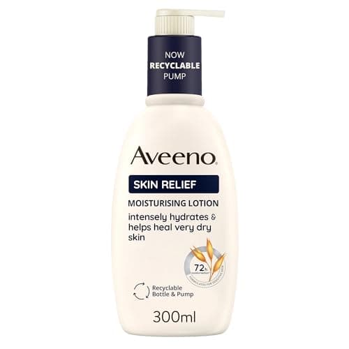 Image of Aveeno Skin Relief Moisturising Lotion (1x 300ml) With Soothing Triple Oat Complex & Shea Butter, 72-Hour Intense Hydration, Helps Relieve Dryness and Tightness, Suitable for Sensitive Skin