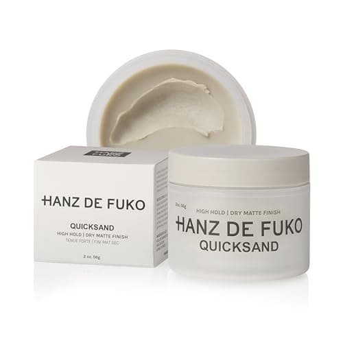 Image of Hanz de Fuko Quicksand – Premium Men’s Hair Styling Wax & Dry Shampoo Combo – High Hold, Ultra Matte Finish – Certified Organic Ingredients, 56g