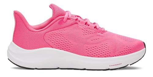 Image of Under Armour Women's Charged Pursuit 4 Big Logo, Breathable and Lightweight Running Shoes, Durable Women's Trainers with Traction Sole,Super Pink / Super Pink / Fuchsia Dusk,6