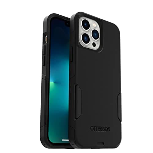 Image of OtterBox Commuter Case for iPhone 13 Pro Max/iPhone 12 Pro Max, Shockproof, Drop proof, Rugged, Protective Case, 3x Tested to Military Standard, Antimicrobial Protection, Black, No Retail Packaging