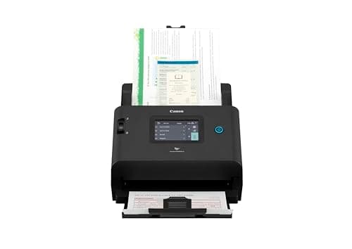 Image of Canon imageFORMULA DR-S350NW Document Scanner - 50ppm/100ipm Scanning Speed - 60 Sheet ADF, Versatile Media Handling - Colour Touchscreen - USB, LAN, WiFi Connectivity - Desktop Scanner