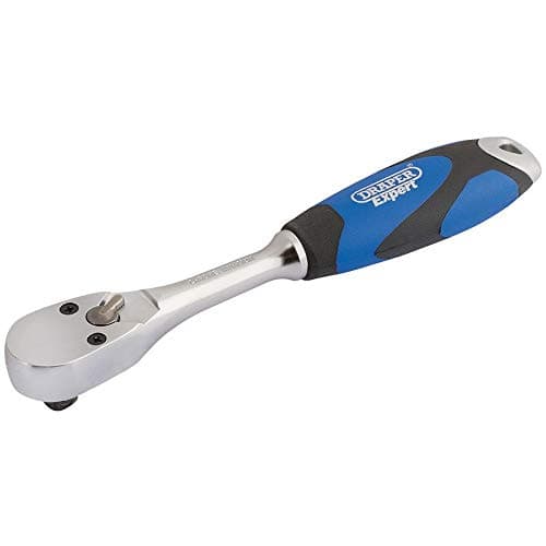 Image of Draper 26704 1/4-Inch Square Drive 60 Tooth Sealed Head Soft Grip Ratchet