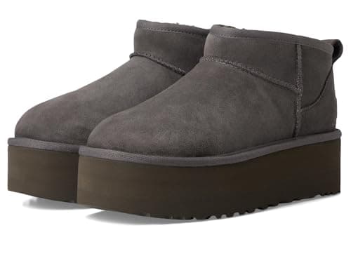 Image of UGG Women's Classic Ultra Mini Platform Boot, Charcoal, 7 UK