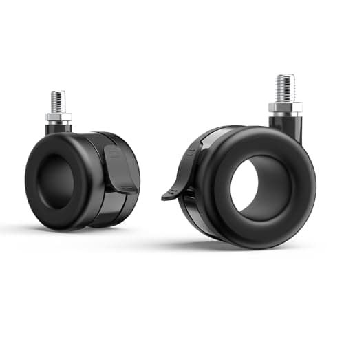 Image of FITUEYES DESIGN Universal Castor Maximum Load 80 kg M8 Thread Castors with Brakes Silent 360°Swivel Castor for Furniture and Equipment (4 pcs.)