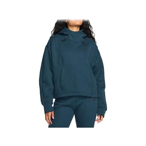 Image of Nike Sportswear Tech Fleece Women's Oversized Hoodie (FV6322-478, Armory Navy/Black), Armory Navy/Black, XS