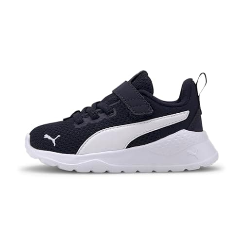 Image of PUMA Unisex Baby Anzarun Lite Ac Inf Sneaker, Blue Peacoat Puma White 03, 4.5 UK Child