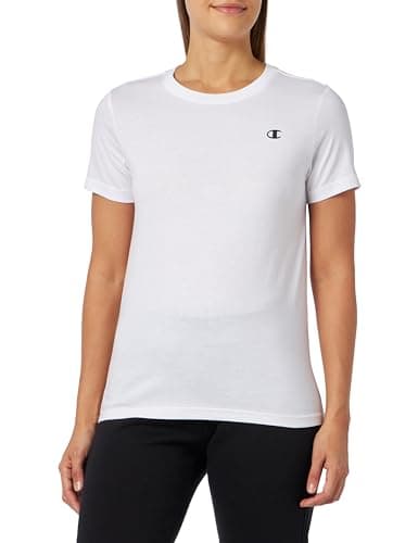 Image of Champion Women's Legacy Basics W-Light Cotton Jersey S-s Regular Crew Neck T-Shirt, White, M