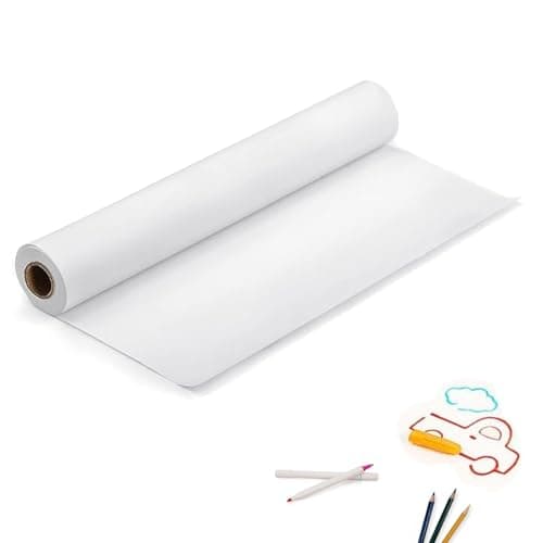 Image of White Drawing Paper Roll 44CM X 15M, Arts Craft Paper Roll for Painting Sketching Wrapping Paper for Gifts, Easel Bulletin Board Paper and Wall Art