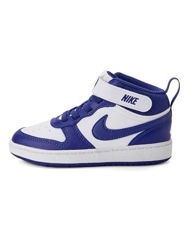 Image of NIKE Court Borough Mid 2 Sneaker Junior Blue White