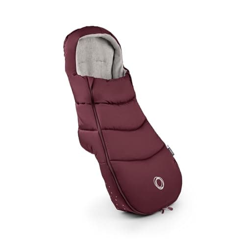 Image of Bugaboo Footmuff, Must-Have Pushchair Accessory, All-Season and Waterproof, Warm and Breathable Cosy Toes in Dark Cherry