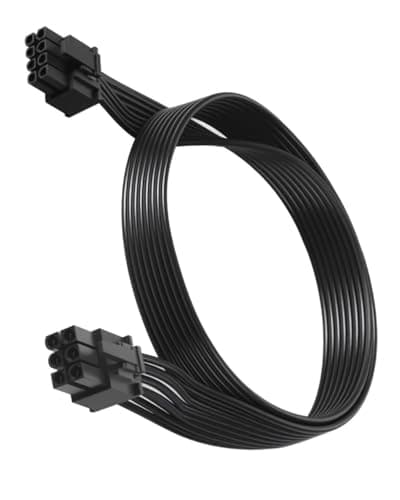 Image of 6 Pin EPS to 6+2 Pin PCIe Power Cable pins–78cm, Male-to-Male, 10A Rating, Compatible with Corsair/Thermaltake/ARESGAME PSUs