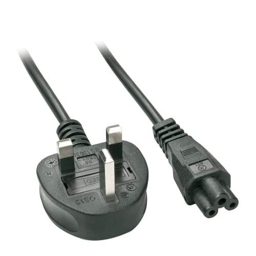 Image of LINDY 2m UK 3 Pin to C5 Mains Cable, lead free
