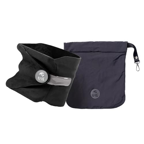 Image of trtl Pillow - Scientifically Proven Super Soft Neck Support Travel Pillow - Machine Washable - Black