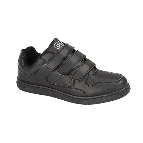 Image of CHARING CROSS Touch Fastening Trainer - Black - Black - size UK Mens Size 12