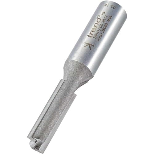 Image of Trend Professional Straight Two Flute Router Cutter, 1/2 Inch Shank, 9.5mm Cut Diameter, Tungsten Carbide Tipped, 3/51X1/2TC