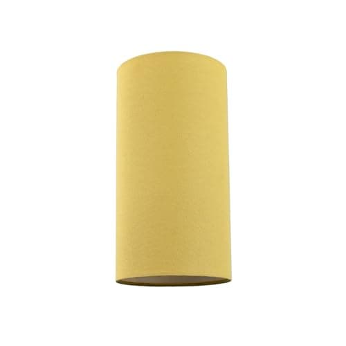 Image of Contemporary and Stylish Mustard Ochre Linen Fabric Tall Cylindrical Lamp Shade for Pendant or Table Lamp Base - 25cm Height - 40w Maximum - Suitable for The Home or Business by Happy Homewares