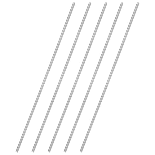 Image of sourcing map 5Pcs Fully Threaded Rod, M2 x 0.4mm Pitch 304 Stainless Steel Right Hand Threads Studs, 100mm/4" Long Threaded Screw Rods Fasteners for Anchors Bolts Hangers Clamps U Bolts