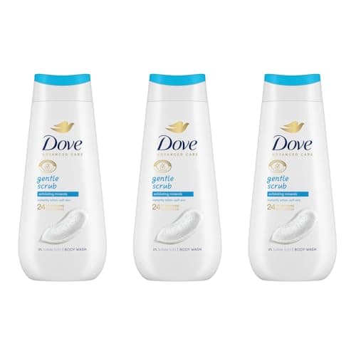 Image of Dove Advanced Care Gentle Scrub Exfoliating Body Wash with Minerals, 225ml, Pack of 3