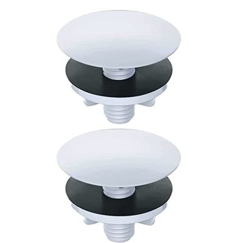 Image of 2Pack Kitchen Sink Hole Cover Faucet Hole Cover Kitchen Bathroom Basin Sink Tap Hole Plate Stopper Cover Blanking Metal Stainless Steel Plug 50mm, White