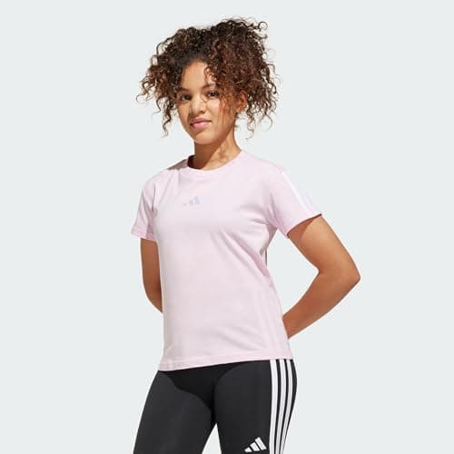 Image of adidas Girl's Essentials T-Shirt, Clear Pink/White, 13-14 Years