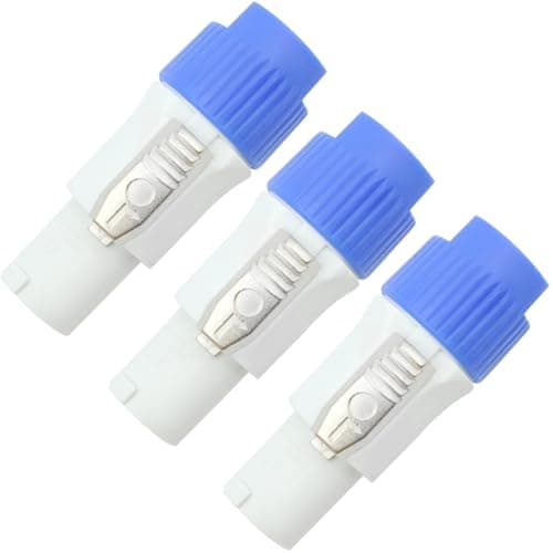 Image of Namvo 3 Pin AC Powercon Connector, Large Screen Power Connector for Stage Light LED Screen White Connector (Output)