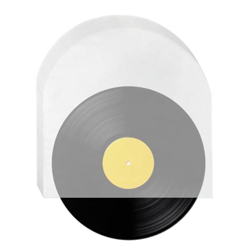 Image of Inner Record Sleeves - 50 PCeS Anti-Static LP Protective Covers | Round Bottom Dustproof Vinyl Record Sleeves for Safe Storage, Archival-Quality Album Protection for Collectors and DJs