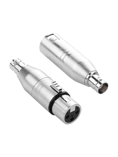 Image of PNGKNYOCN 1pcs 3 Pin XLR Female to BNC Connector and 1pcs 3 Pin XLR Male to BNC Female Connector for RF, Camera, Microphone, Mixing Console