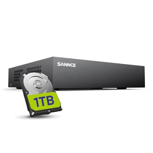 Image of SANNCE 8-Channel 1080P Wired Home Surveillance Security Camera System DVR Recorder with 1TB Hard Disk Drive, Human Detection, Standalone DVR Video Recorder CCTV Support 5-in-1 CVBS/AHD/TVI/CVI/IP