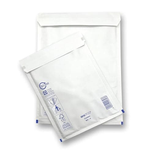Image of 100x White Padded Bubble Envelopes 180x265mm Peel & Seal Padded Mailers (Pack of 100)