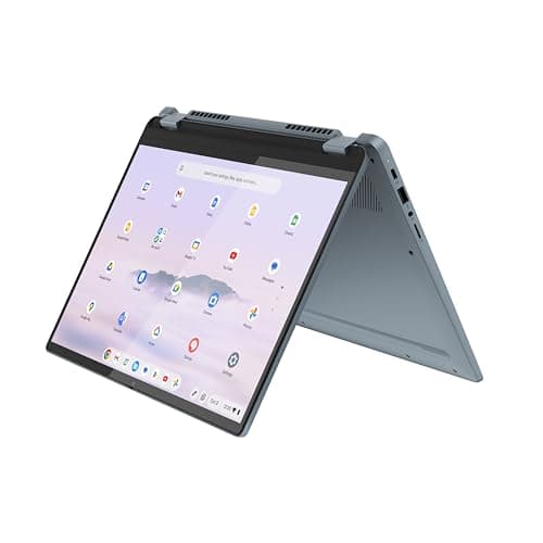 Image of Lenovo IdeaPad Flex 5 Chromebook Plus 14-inch 2-in-1 Convertible Touchscreen Laptop (Intel Core i3-1315U, 8GB RAM, 256GB SSD, Backlit Keyboard, Chrome OS) - Stone Blue