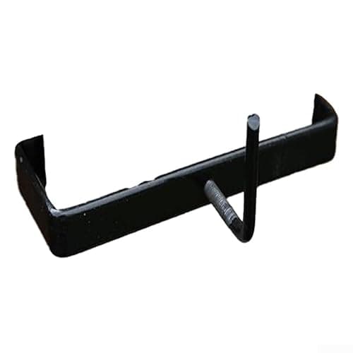 Image of Concrete Fence Post Clip Bracket, with C Buckle and L Stud, Metal Security Clamp, for Standard 4 Inch Concrete Columns, for Garden Fence Hanging