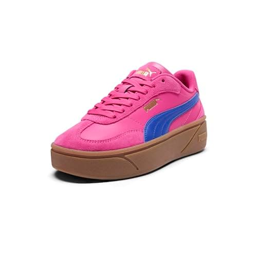 Image of PUMA - Womens Club Ii Era Platform Shoes, Color Pink/Vivid Blue, Size: 7 UK